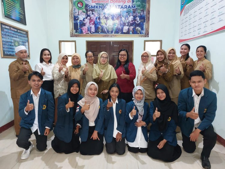 7 MAHASISWA UNRAM TERJUN LANGSUNG KE SMK NEGERI 6 MATARAM DALAM PROGRAM PLP