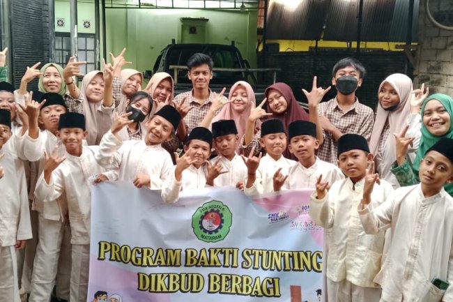 SMK Negeri 6 Mataram mengikuti  Program Bakti  Stunting  Dikbub Berbagi